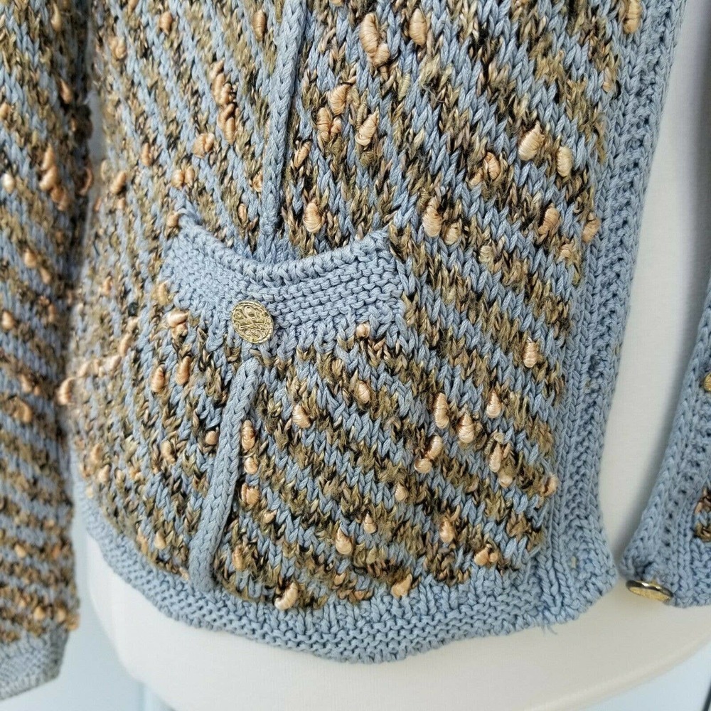 Peruvian Connection S Pima Cotton Long Sl Cardigan - Picture 9 of 12